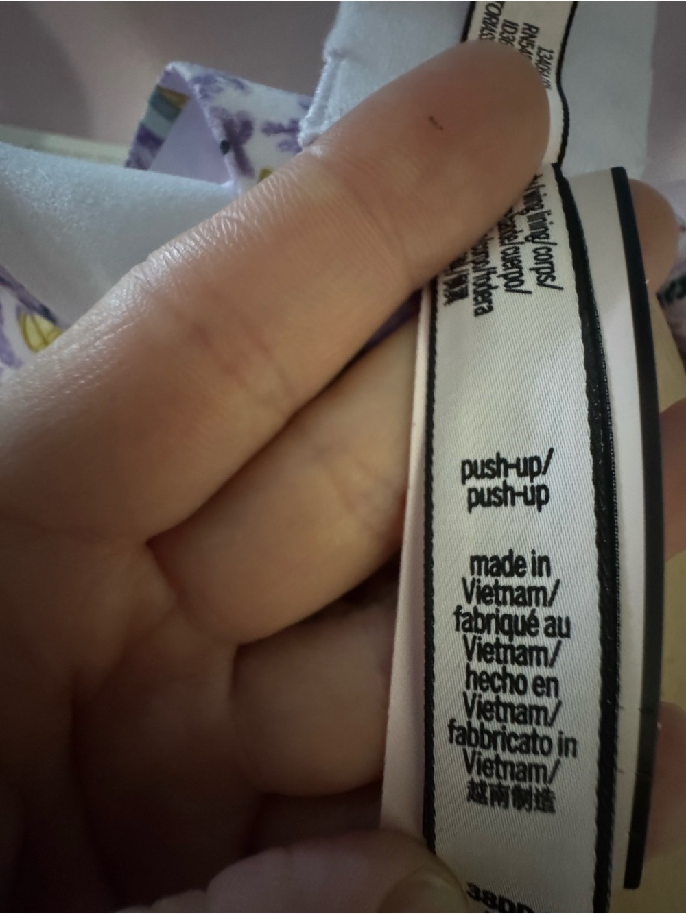 Victoria's Secret Floral Underwire Push-Up Bra - Purple & Yellow - Picture 5 of 5